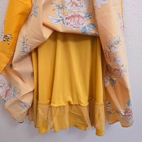 Charlotte Russe yellow floral dress size 1X - Picture 7 of 7